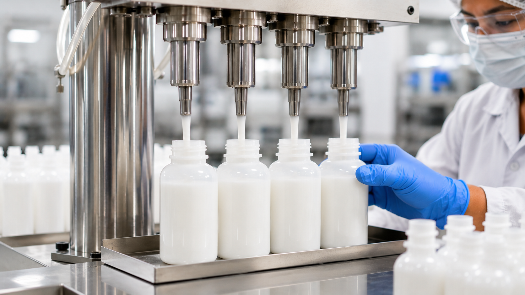 Bottle filling and packing operation